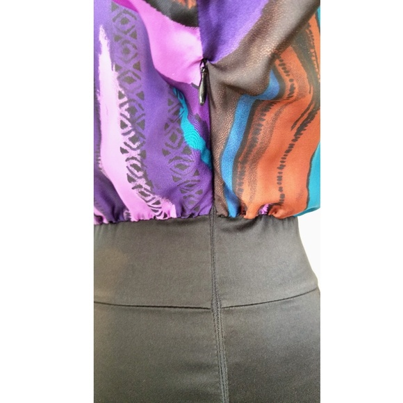 Multi-Color Dolman-Sleeved Dress - Picture 5 of 6